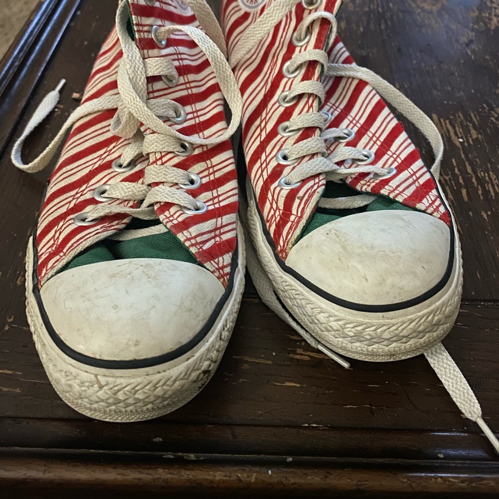 Converse *rare* candy cane high tops